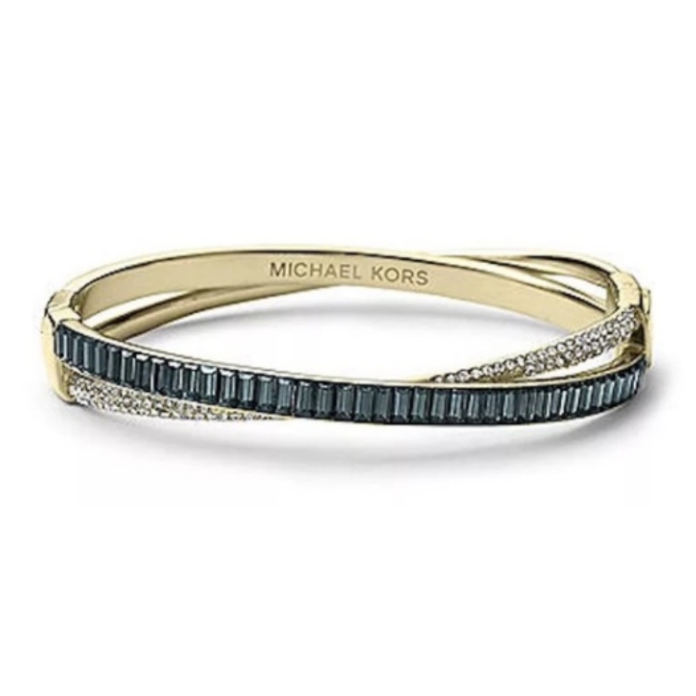 NWT Michael Kors Gold Bangle Baguette Bracelet - Picture 2 of 2